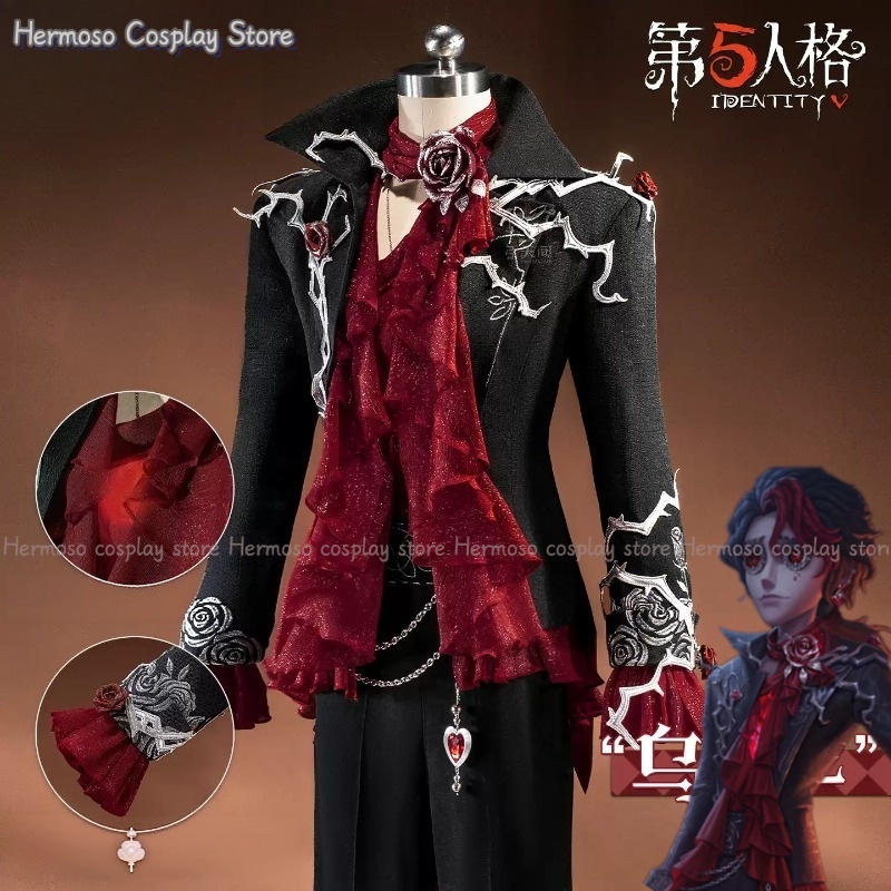 Women'S Red Accessories - Identity V 작곡가 우아이스네 코스프레 의상