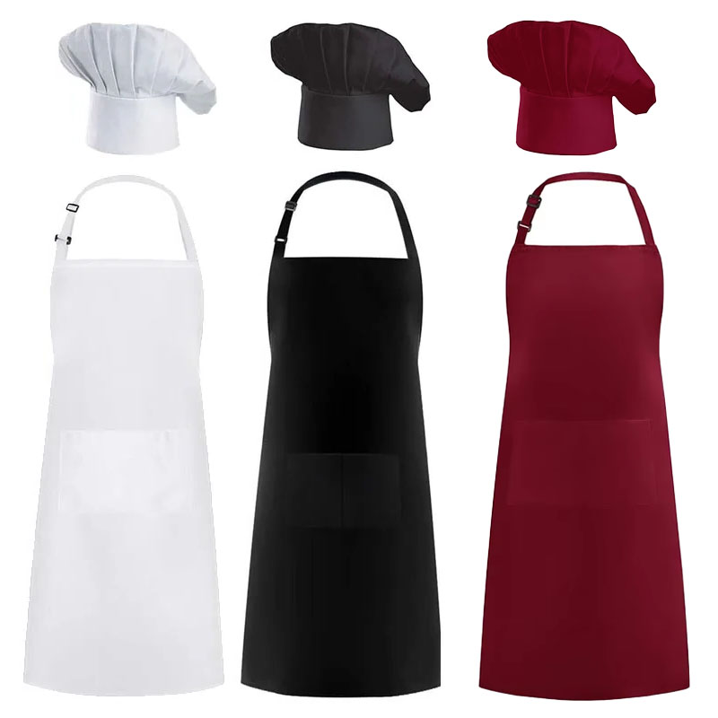 Women Kitchen Accessories - 앞치마 요리사 모자 음식 서비스 주방