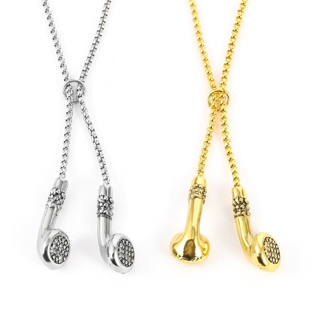 레트로 스타일의 독창적인 이어폰 모양 금속 목걸이, 개 - Women'S Accessories Clothing 리뷰 및 가격
