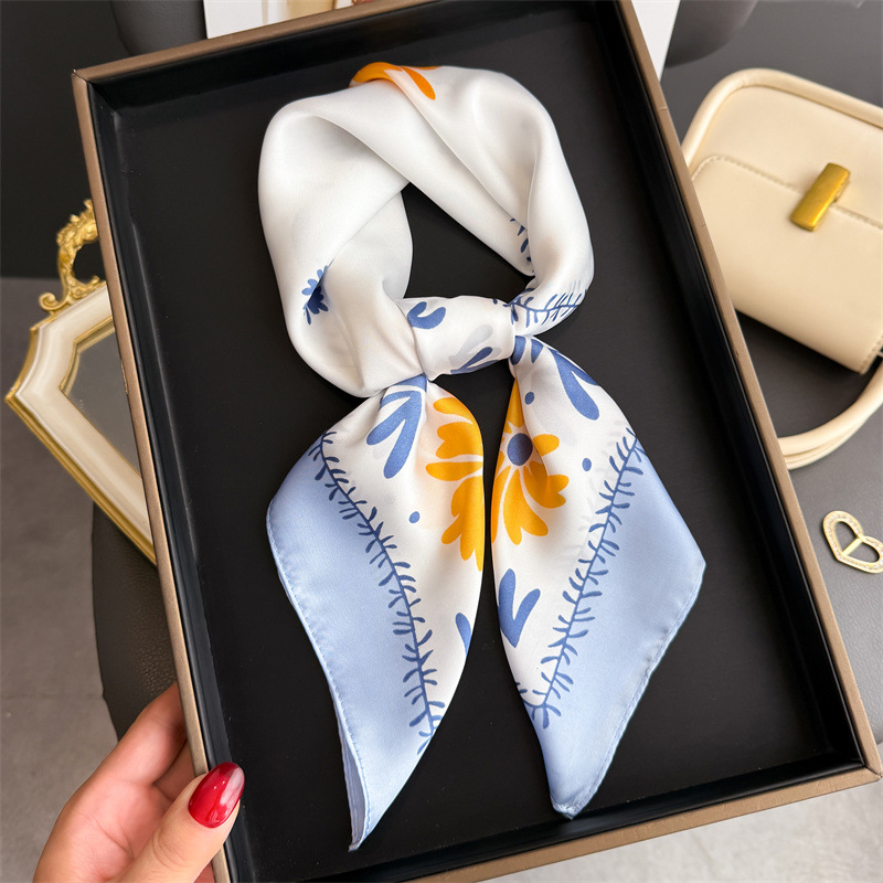 1Pc 새로운 프린트 패션 실크 스카프 스퀘어 스카프  - Silk Scarf Square 리뷰 및 가격